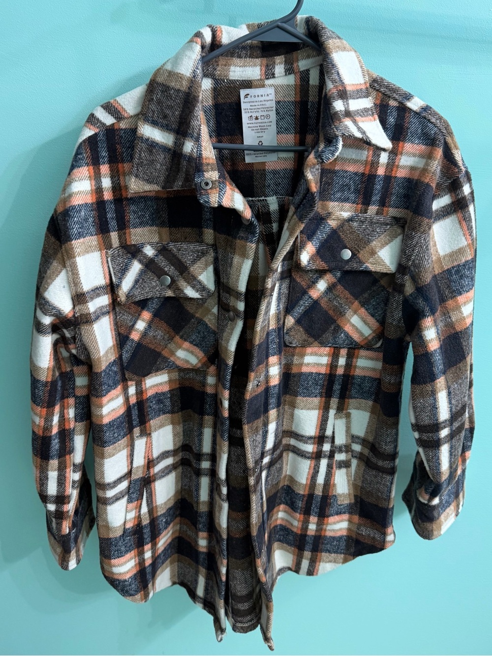 Fornia Oversized Plaid Shacket